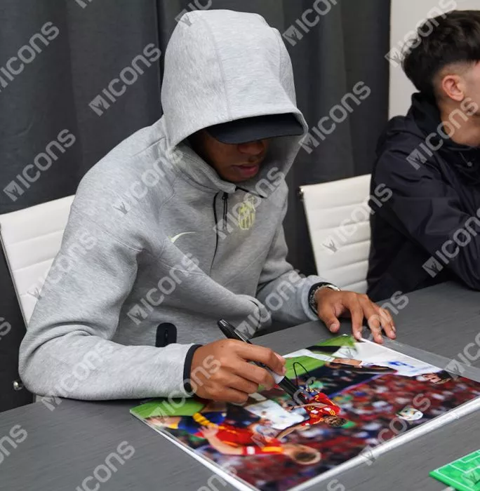 Lamine Yamal Signed Spain Photo In Black Wooden Frame: UEFA EURO 2024 Goal Vs France