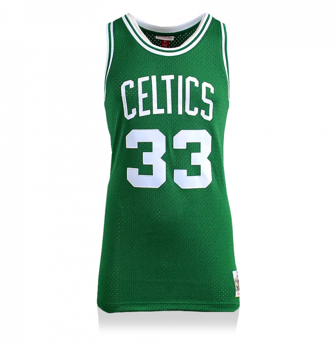 Larry Bird Back Signed Boston Celtics Home Jersey