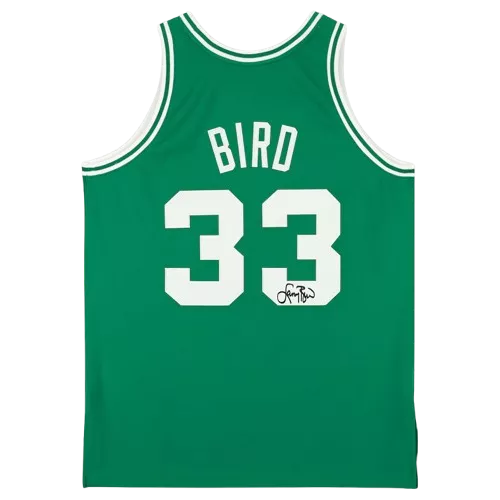 Larry Bird Signed And Framed Boston Celtics Green Authentic Mitchell And Ness Jersey