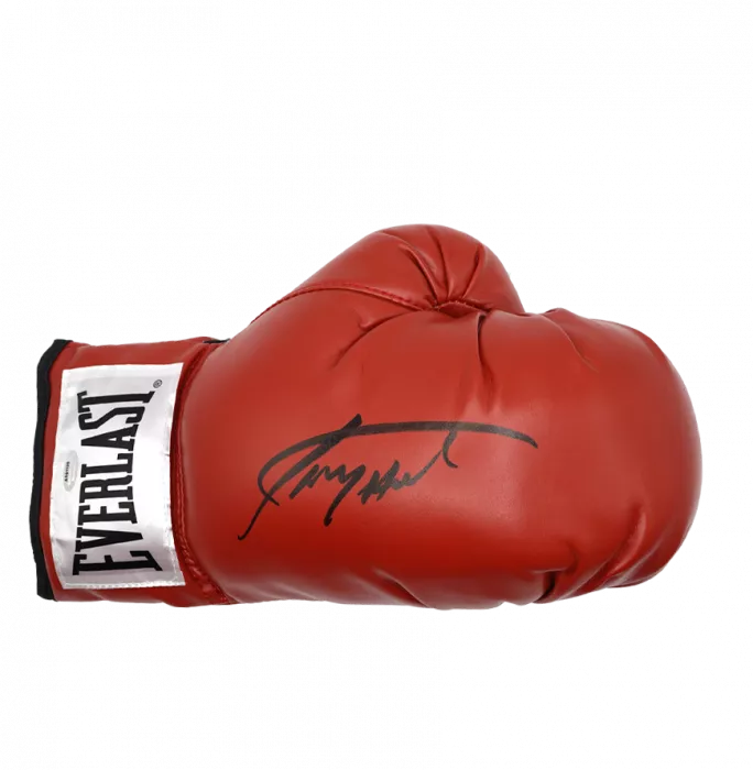 Larry Holmes Signed Everlast Red Boxing Glove In Deluxe Packaging