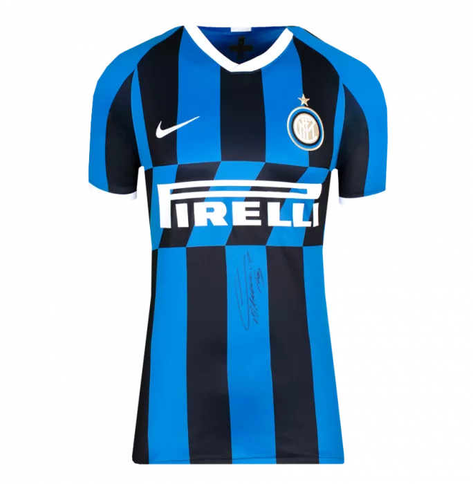 Lautaro Martinez Front Signed Internazionale 2019-20 Home Shirt In Classic Frame