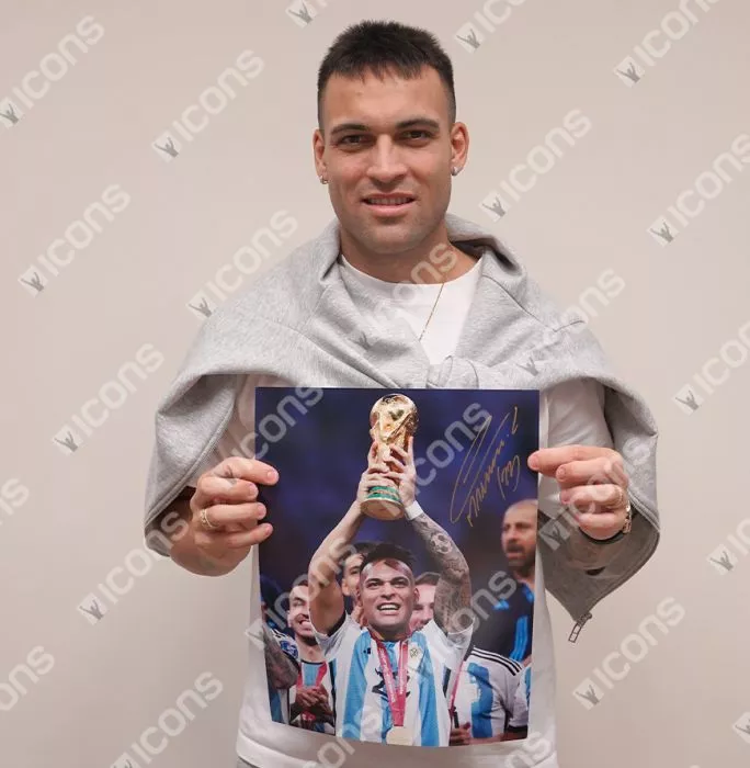 Lautaro Martinez Official 2022 FIFA World Cup™ Signed Argentina Photo: 2022 Winner