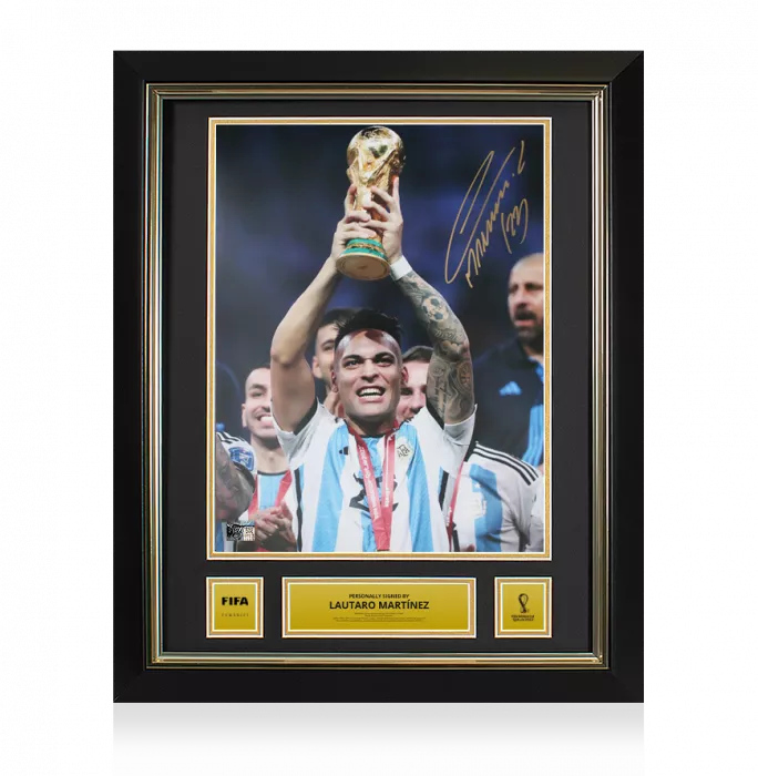 Lautaro Martinez Official 2022 FIFA World Cup™ Signed Argentina Photo: 2022 Winner