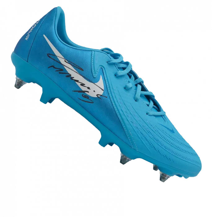 Lautaro Martinez Signed Nike Phantom Boot In Acrylic Case