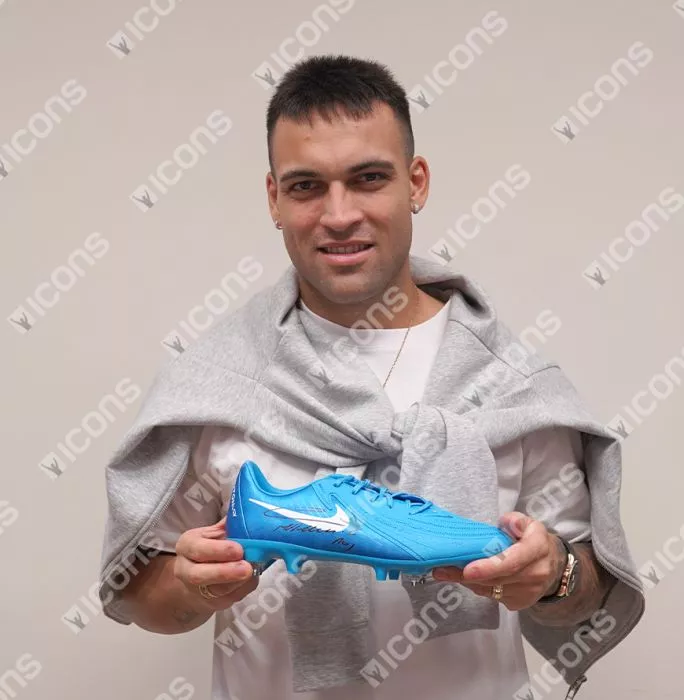 Lautaro Martinez Signed Nike Phantom Boot In Deluxe Packaging
