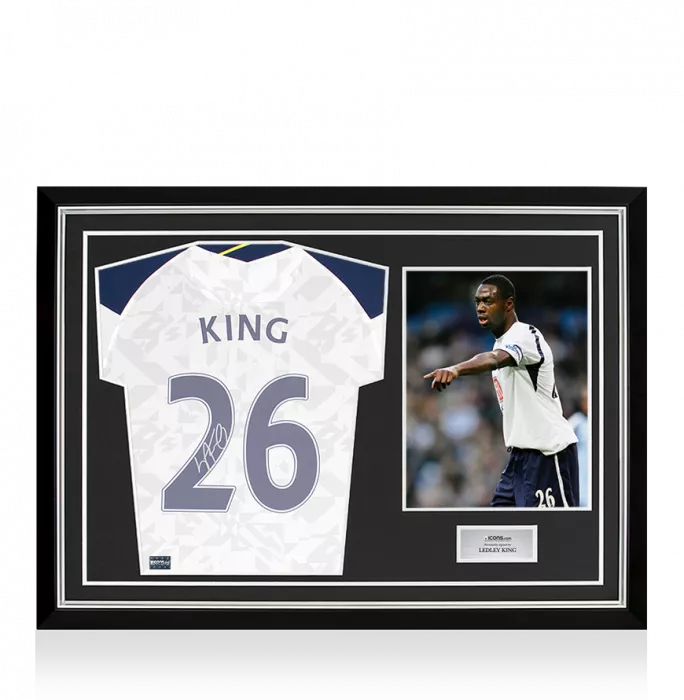Ledley King Signed Tottenham Hotspur 2020-21 Home Shirt In Hero Frame: Option 1