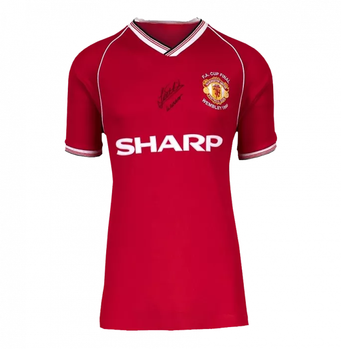 Lee Martin Front Signed Manchester United 1990-91 Home Shirt In Deluxe Packaging