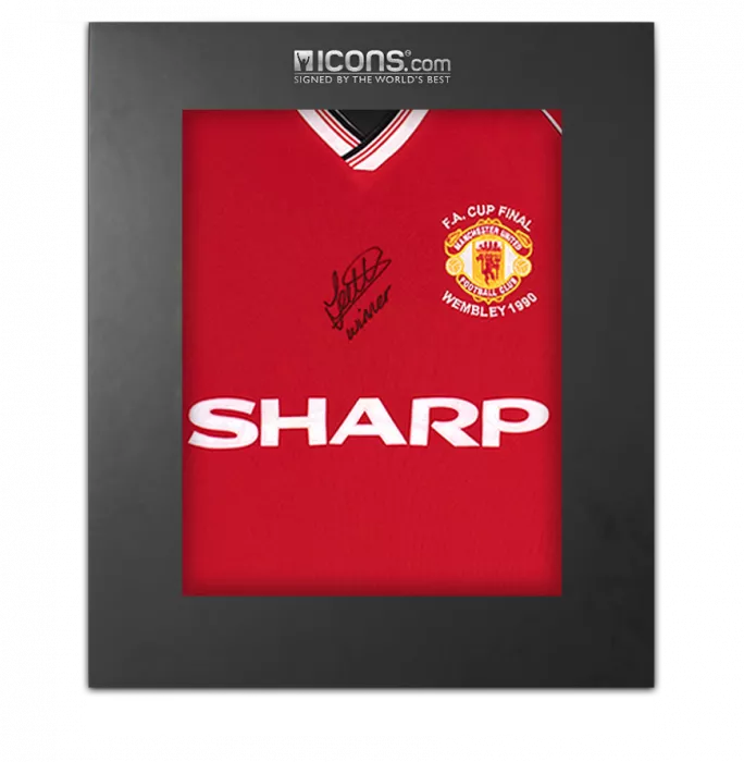 Lee Martin Front Signed Manchester United 1990-91 Home Shirt In Deluxe Packaging