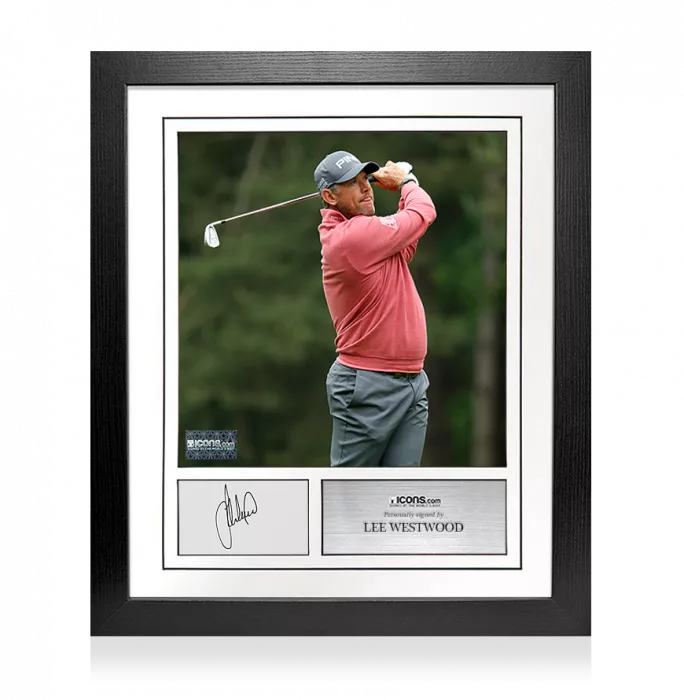 Lee Westwood Signed Card And Photo Frame – Option 1
