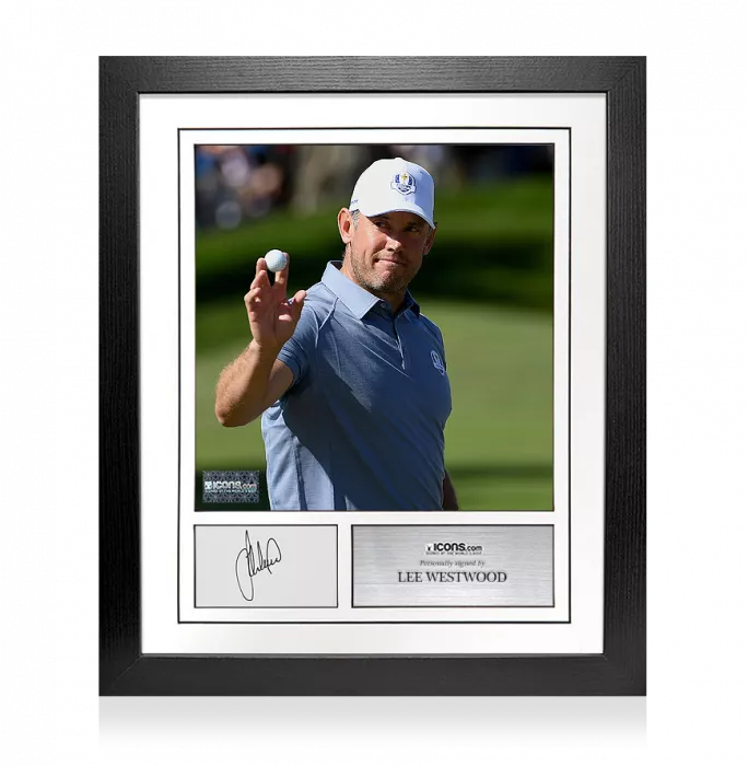 Lee Westwood Signed Card and Photo Frame – Option 2