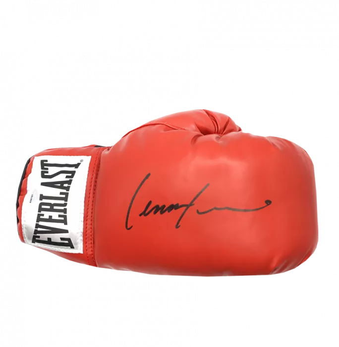 Lennox Lewis Signed Everlast Red Boxing Glove In Deluxe Packaging