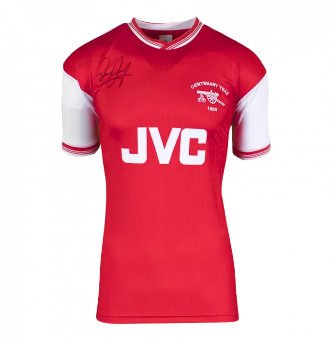 Liam Brady Front Signed Arsenal Home Shirt In Classic Frame