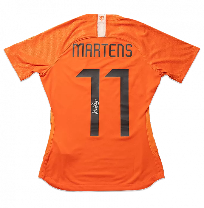 Lieke Martens Back Signed Netherlands 2019 Home Shirt With Fan Style Numbers