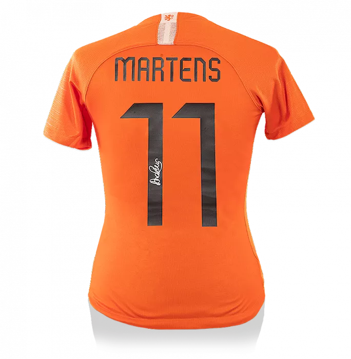 Lieke Martens Back Signed Netherlands 2019 Home Shirt With Fan Style Numbers