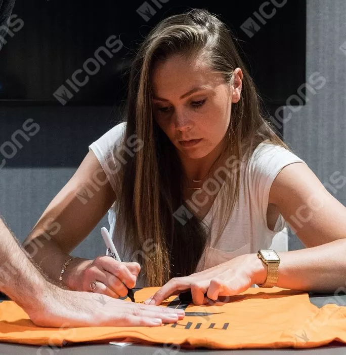 Lieke Martens Back Signed Netherlands T-Shirt With Fan Style Numbers In Classic Frame
