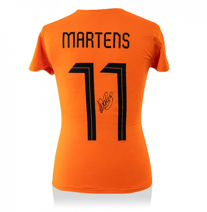Lieke Martens Back Signed Netherlands T-Shirt With Fan Style Numbers