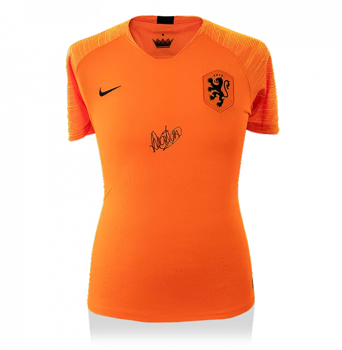 Lieke Martens Front Signed Netherlands 2018 Home Shirt