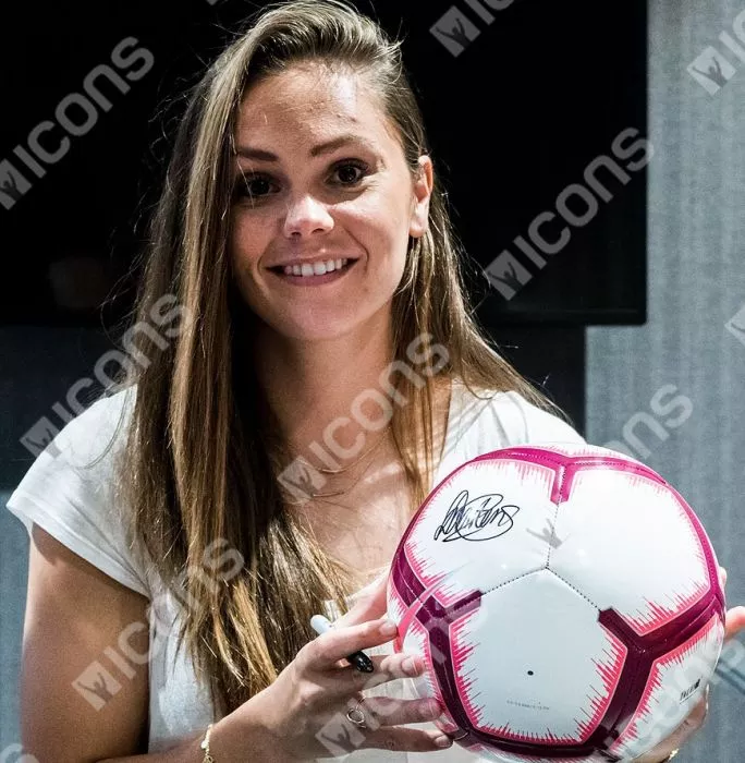 Lieke Martens Official FC Barcelona Signed Nike Pitch Football In Acrylic Case