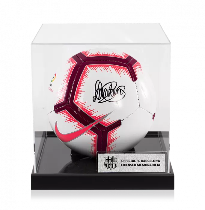 Lieke Martens Official FC Barcelona Signed Nike Pitch Football In Acrylic Case