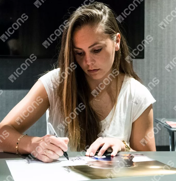 Lieke Martens Signed FC Barcelona Photo In Black Wooden Frame: Dutch Sensation