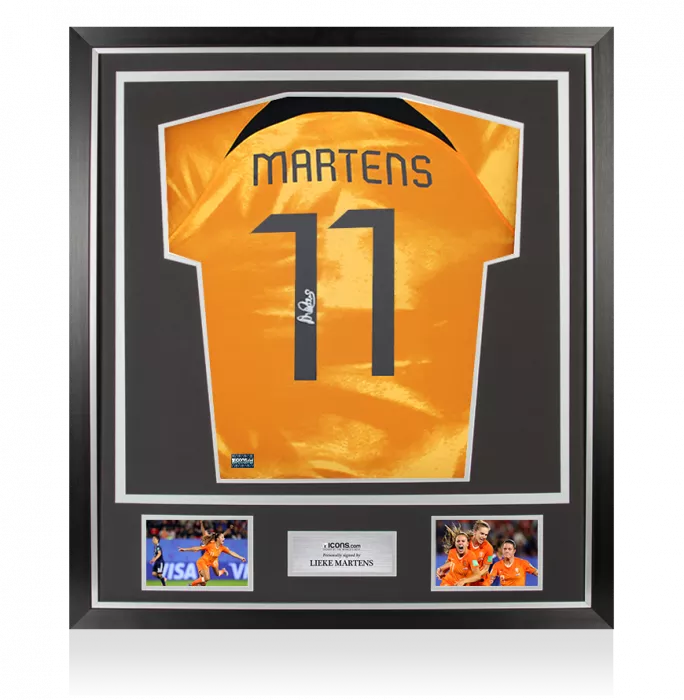 Lieke Martens Signed Netherlands 2022-23 Home Shirt In Classic Frame