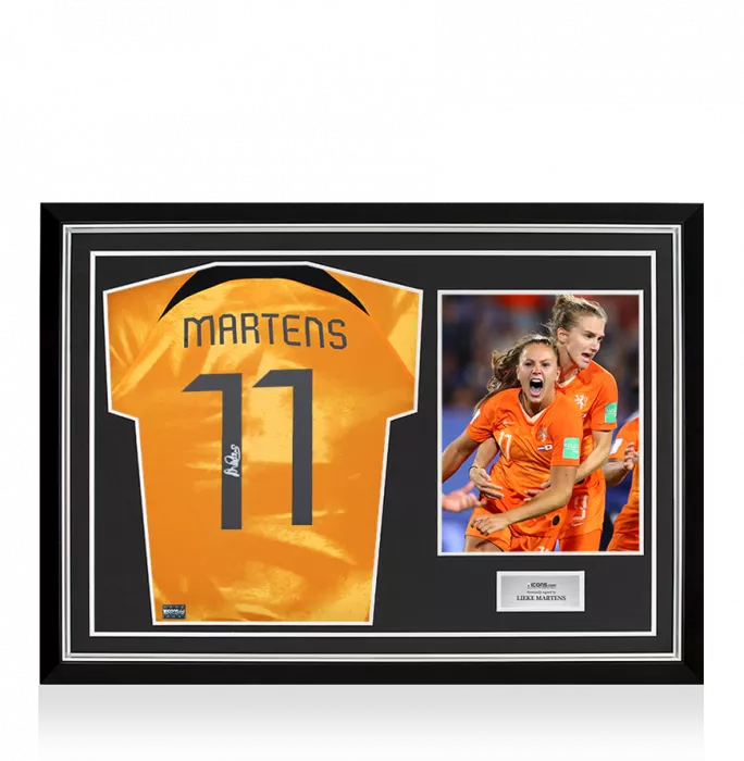 Lieke Martens Signed Netherlands 2022-23 Home Shirt In Hero Frame: Option 1