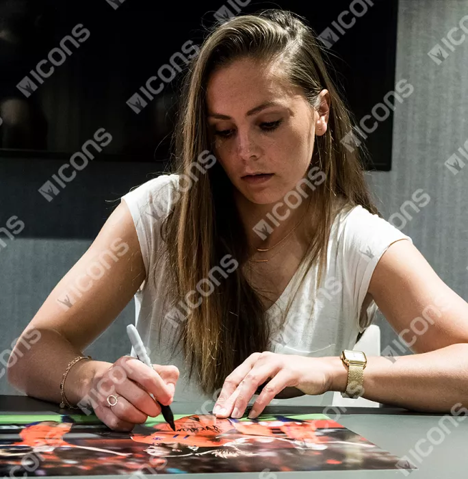 Lieke Martens Signed Netherlands Photo In Black Wooden Frame: UEFA Women’s EURO 2017 Semi-Final Victory Vs England
