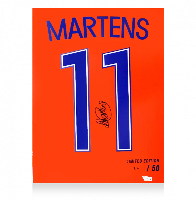 Lieke Martens Signed Netherlands Shirt Print In Black Wooden Frame: Limited Edition 'Martens 11'