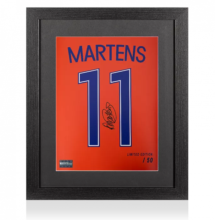 Lieke Martens Signed Netherlands Shirt Print In Black Wooden Frame: Limited Edition 'Martens 11'