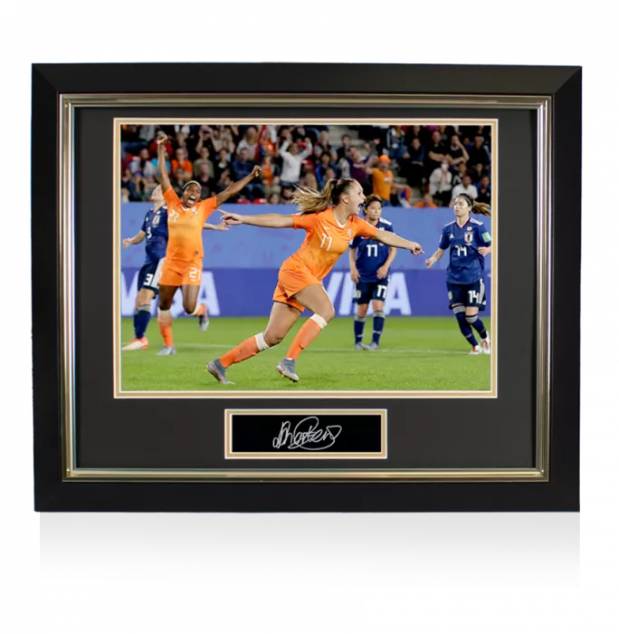 Lieke Martens Signed Plaque And Netherlands Photo Frame: 2019 FIFA Women's World Cup Brace Vs Japan
