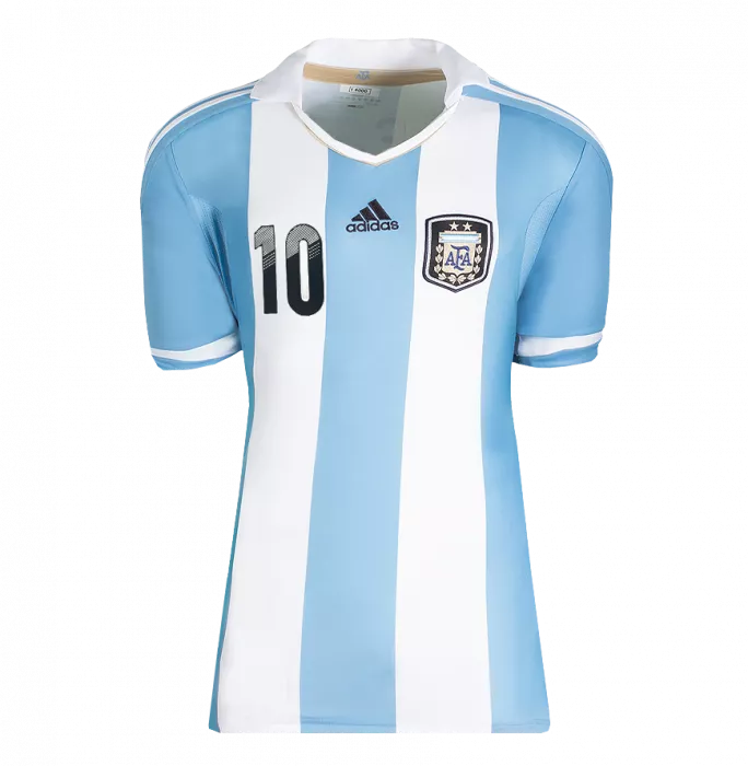 Lionel Messi Back Signed Argentina 2011-13 Home Shirt In Classic Frame