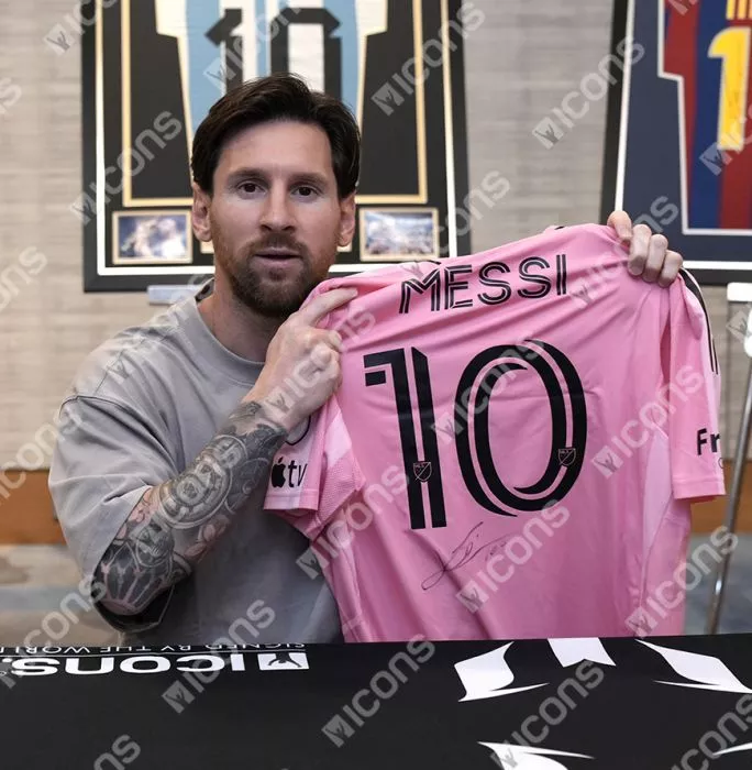 Lionel Messi Back Signed Inter Miami 2025 Authentic Home Shirt In Classic Frame