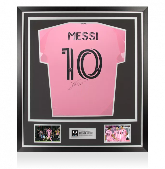 Lionel Messi Back Signed Inter Miami 2025 Home Shirt In Classic Frame