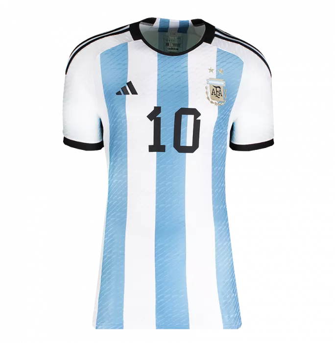 Lionel Messi Official 2022 FIFA World Cup™ Back Signed And Hero Framed Argentina Match Issue 2022 Home Shirt