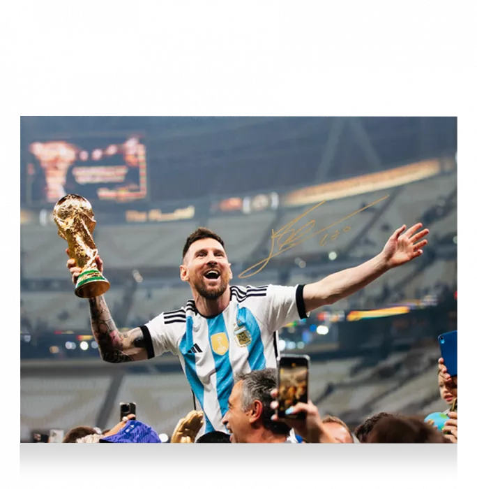 Lionel Messi Official 2022 FIFA World Cup™ Signed And Framed Argentina Photo: 2022 FIFA World Cup Winner