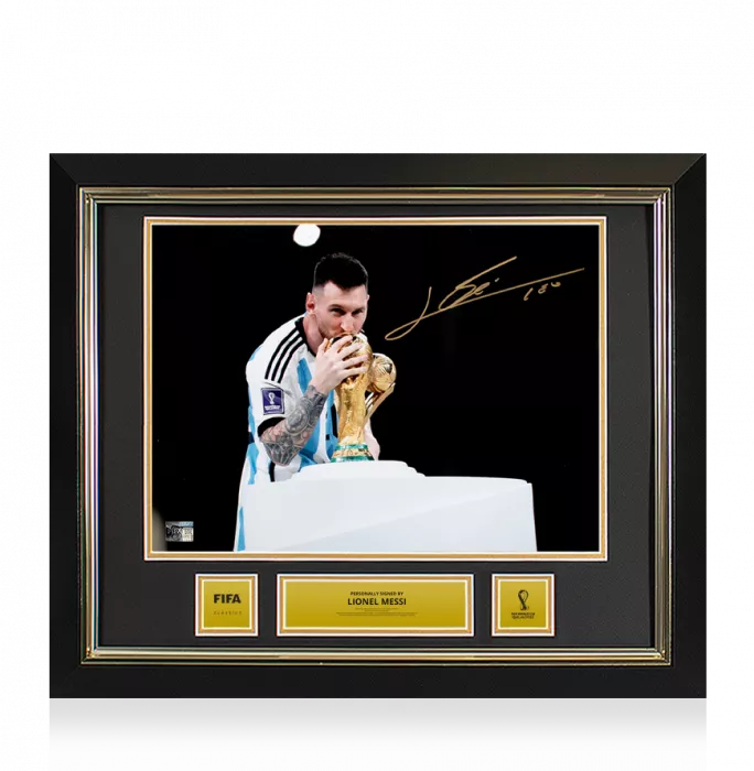 Lionel Messi Official 2022 FIFA World Cup™ Signed and Framed Argentina Photo: 2022 Winner