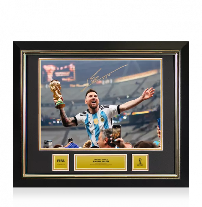 Lionel Messi Official 2022 FIFA World Cup™ Signed and Framed Argentina Photo: 2022 Winner