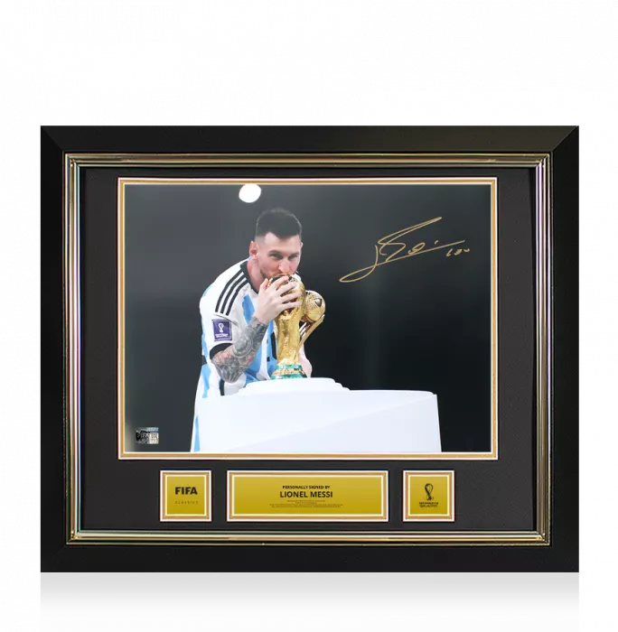 Lionel Messi Official 2022 FIFA World Cup™ Signed and Framed Argentina Photo: 2022 FIFA World Cup Winner