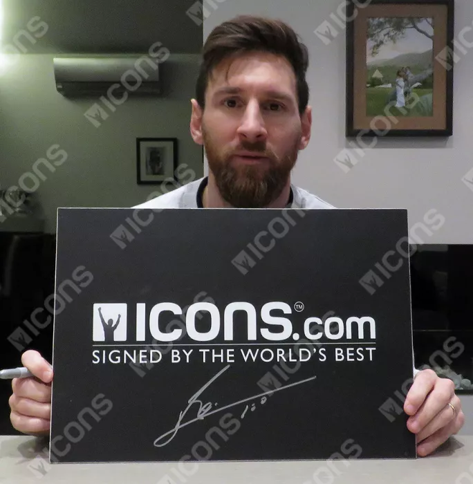 Lionel Messi Official Back Signed FC Barcelona 2018-19 Away Shirt In Classic Frame