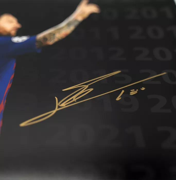 Lionel Messi Official Ballon D'Or™ Signed And Framed Montage Photo: Limited Edition
