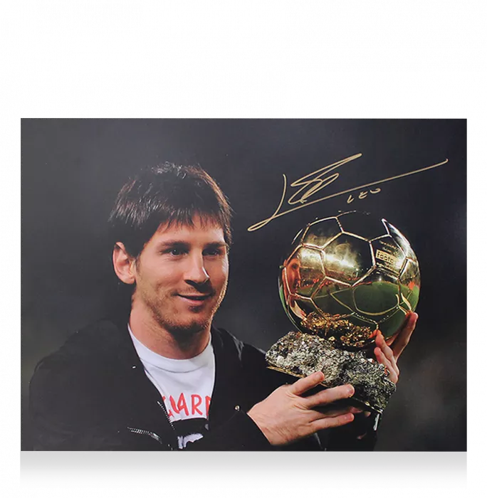 Lionel Messi Official Ballon D'Or™ Signed And Framed Photo: 2010 Ballon D'Or Winner