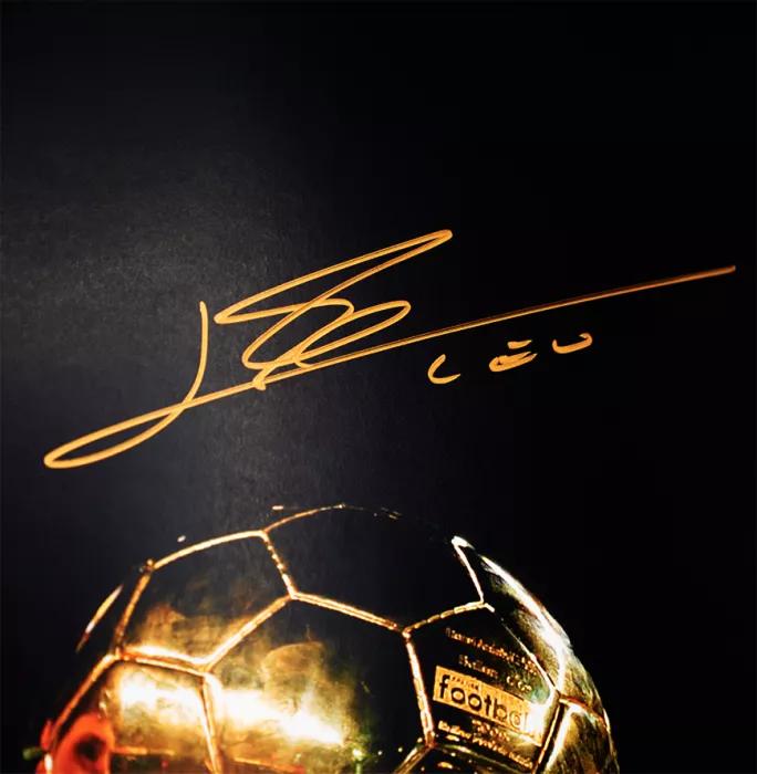 Lionel Messi Official Ballon D'Or™ Signed And Framed Photo: 2010 Ballon D'Or Winner