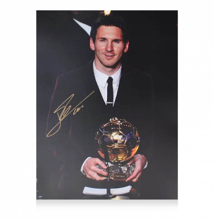 Lionel Messi Official Ballon D'Or™ Signed And Framed Photo: 2011 Ballon D'Or Winner