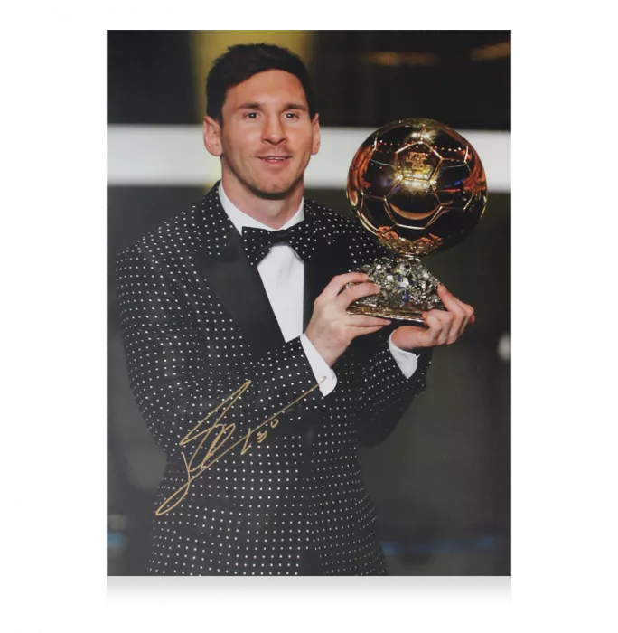 Lionel Messi Official Ballon D'Or™ Signed And Framed Photo: 2012 Ballon D'Or Winner