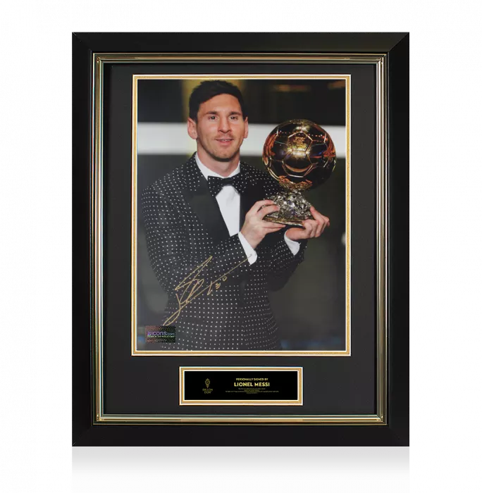 Lionel Messi Official Ballon d'Or™ Signed and Framed Photo: 2012 Ballon d'Or Winner