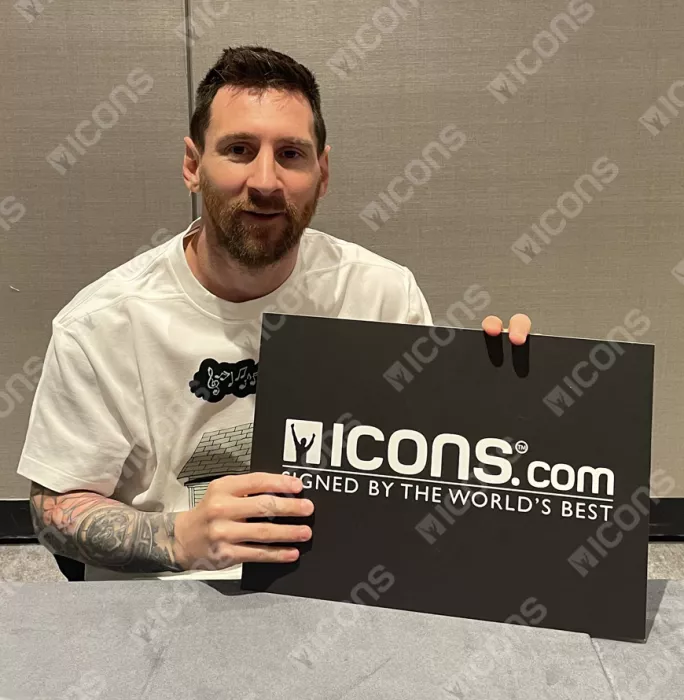 Lionel Messi Official Ballon D'Or™ Signed Plaque And Photo Frame: Eight-Time Winner