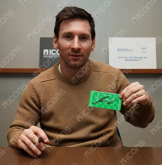 Lionel Messi Official FC Barcelona Signed LEGO® Camp Nou Set