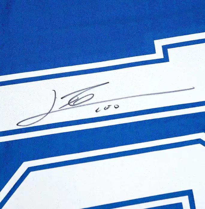 Lionel Messi Official FIFA World Cup™ Signed And Hero Framed Argentina 1994 Reissue Away Shirt