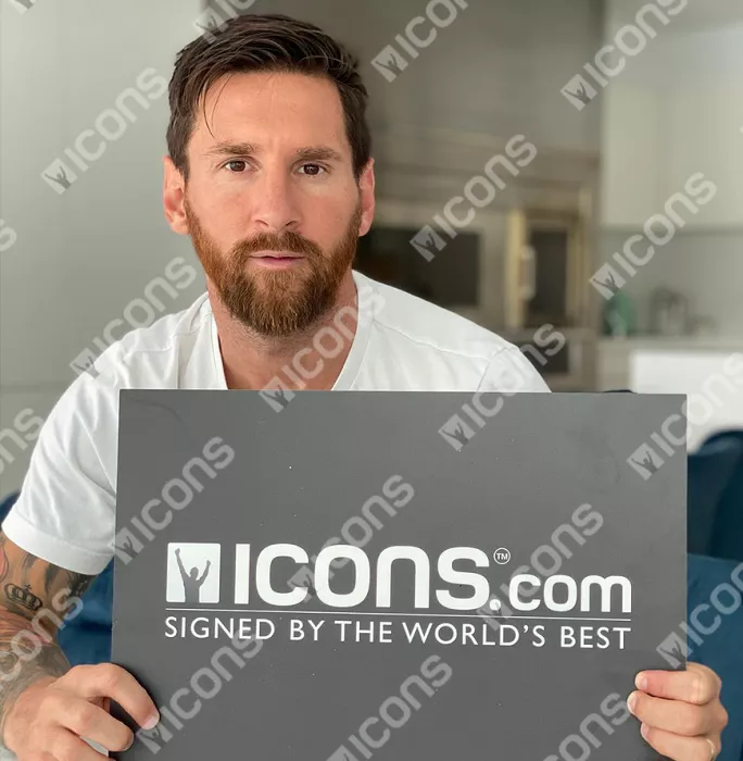 Lionel Messi Official Front Signed Argentina 2019-20 Home Shirt In Hero Frame: 2021 Copa America Winner Option 2