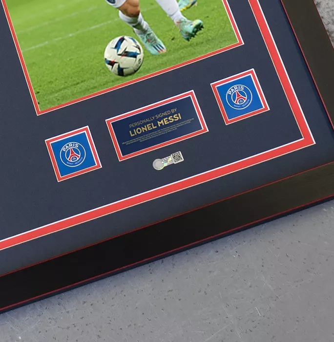 Lionel Messi Official Paris Saint-Germain Front Signed And Framed 2022-23 Third Shirt